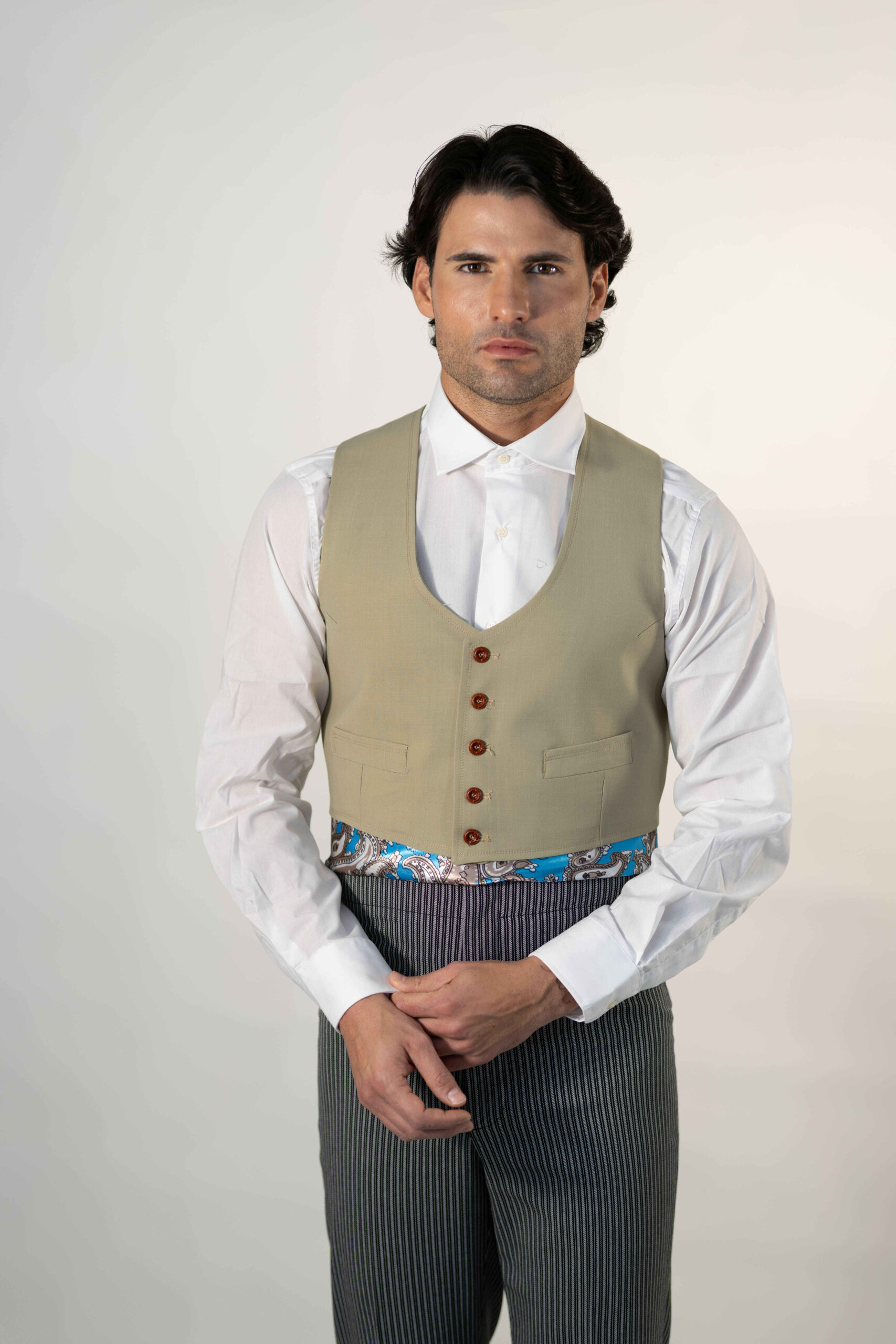 CHAQUETA+CHALECO VERDE SUAVE